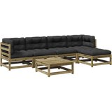 Maison Chic Seti vrtnega pohištva - Vrtna garnitura - Vrtni pohištvo set 6-delna z blazinami impreg. borovina, (21805116) | Shoptok.si