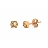 Victoria Cruz celina light topaz rose gold mindjuše sa swarovski kristalom ( a3736-06st )