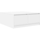  Stol za kavu s ladicama bijeli 100x100x40 cm | shoptok.hr
