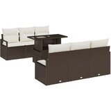  Set vrtnih sofa od 7 dijelova s jastučićima od poli ratana Dvosjed vrtne sofe s jastučićima od poli ratana | shoptok.hr