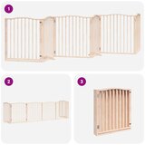  Vrata za pse s vratašcima 6 panela sklopiva 480 cm drvo topole | shoptok.hr