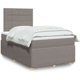 vidaXL Box spring postelja z vzmetnico taupe 120x190 cm blago, (21306572) | Shoptok.si