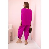 Kesi Włoski Set of new punto sweatshirt pants dark purple | shoptok.hr