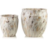 Mondex Keramični lonci keramika Neva 31x31x30,5 21x21x23 bela set 2 kos, (5000305444) | Shoptok.si