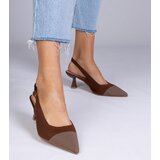 D/CEO marka niezdefiniowana Brown fabric low heel pumps Klersi | Shoptok.si