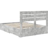  Krevetna konstrukcija s ladicama Betonski sivi 140 x 190 cm | Shoptok.si