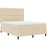 Box Vzmetnica s škatlo z vzmetnico & LED Krem 140x200 cm Tkanina, (22067185) | Shoptok.si
