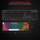 Redragon CASTOR K631RGB PRO ŽIČNA/BREZŽIČNA/BT MEHANSKA TIPKOVNICA, RDEČA STIKALA | Shoptok.si