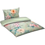 Esposa OBOJESTRANSKA POSTELJNINA FLOW 140/200 cm saten zelena | Shoptok.si
