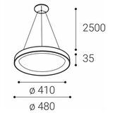  LED2 - LED luster na sajli BELLA SLIM LED/38W/230V 3000/4000K bela | Eponuda.com