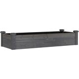  Povišena vrtna gredica s oblogom siva 120x45x25 cm od jelovine | Eponuda.com