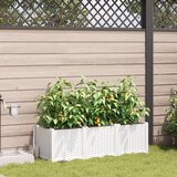 vidaXL Vrtna sadilica Bijela Plastika 120 x 40 x 37.5 cm Sadilice Cijene