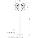 Globo 64138SG - Podna lampa QUEENA 5xE14/40W/230V zlatna | Eponuda.com