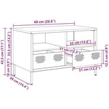 vidaXL TV omarica bela 68x39x43,5 cm hladno valjano jeklo | Shoptok.si