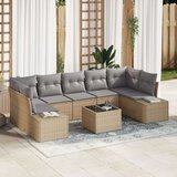  Vrtna garnitura - 9-dijelni set vrtnih sofa s jastučićima bež poli ratan | shoptok.hr