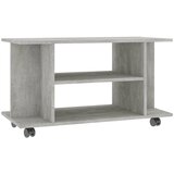 TV ormarić s kotačima boja betona 80x40x45 cm konstruirano drvo | shoptok.hr