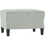 vidaXL Fotelja s tabureom svjetlosiva 60 cm baršunasta | shoptok.hr