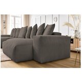 Bobochic Paris Siva/smeđa kutna garnitura od samta Voltaire – | shoptok.hr