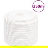 vidaXL Vrv za čoln popolnoma bela 16 mm 250 m polipropilen | Shoptok.si