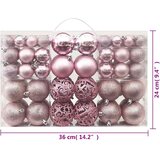  Set od 100 božićnih kuglica ružičasti | shoptok.hr