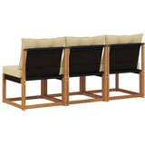 3 Komad Vanjska srednja sofa - Prirodno i bež 3x srednje | shoptok.hr