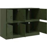  Komoda olivno zelena 99x39x73 cm jeklo | Shoptok.si