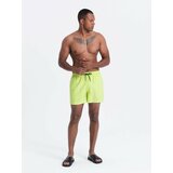 Ombre Neon men's swim shorts with magic print effect - lime green cene
