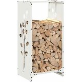  Stalak za drva bijela 40x30x80 cm hladno valjani čelik | shoptok.hr