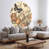  Okrugla fototapeta - Colourful tulips on a cream background 180x180 | shoptok.hr
