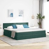  Krevet s prostorom za pohranu s LED-om Tamnozelena 200 x 200 cm | shoptok.hr