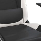  Masažni gaming stol črno in belo umetno usnje | Shoptok.si