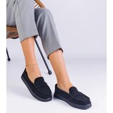 Gemre Black women's eco-suede loafers Sevilia Cene