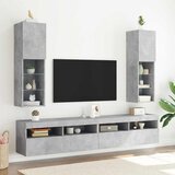 TV ormarići s LED svjetlima 2 kom boja betona 30,5x30x102 cm | shoptok.hr