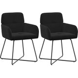 vidaXL Trpezarijske stolice 2 kom. Baršun Crna 59 x 56 5 x 86 cm - Crna 2 | shoptok.hr