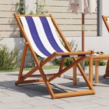  The Living Store Zložljiv stol moder in bel trden evkaliptusov les in tkanina - Stol Za Plažo, (21495284) | Shoptok.si