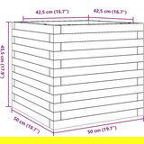  Vrtna sadilica bijela 50x50x45 5 cm od masivne borovine | shoptok.hr
