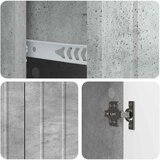  Kreveta Betonska siva 89 x 34,5 x 62 cm Konstruirano drvo | shoptok.hr