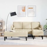  set 2 kosa sofa z blazinami krem tkanina, (22094670) u