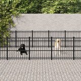 vidaXL Zunanji pasji boks jeklo 28,23 m² | Shoptok.si