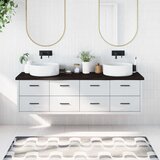  Kupaonska radna ploča tamnosmeđa 180x60x(2-4) cm tretirano drvo | shoptok.hr