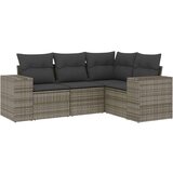 vidaXL 4-dijelni set vrtnih sofa od poliratana s jastucima sivi | shoptok.hr