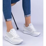 Gemre White women's platform sneakers Elenora | Shoptok.si