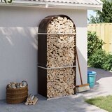  Držač za cjepanice smeđi 80x45x190 cm od pocinčanog čelika | shoptok.hr