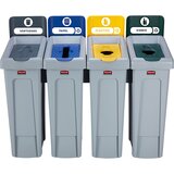 Rubbermaid Postaja za recikliranje surovin SLIM JIM®, osnovni komplet, prostornina 87 l, od 1 kosa | Shoptok.si