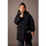 Defacto Girl's Water Repellent Removable Für Hooded Long coat | ePonuda.com