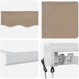  Skrovita tenda Bež 400 × 300 cm Tkanina i Metal | shoptok.hr