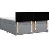  Krevet s oprugama i madracem svjetlosivi 200 x 200cm od tkanine | shoptok.hr