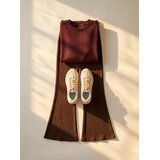 Sinsay Pamučne rebraste flare tajice | shoptok.hr