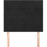  Uzglavlje Crno 80x5x118/128 cm Baršunasto | shoptok.hr
