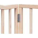  Vrata za pse s vratašcima 6 panela sklopiva 480 cm drvo topole Smeđa 80 x 60 x 2 cm | Shoptok.si